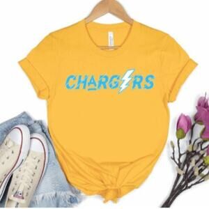 Chargers Football Sports T-Shirt Los Angeles San Diego Yellow